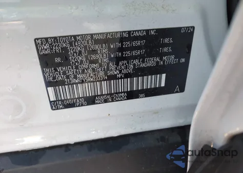 2024 Toyota Rav4 Hybrid Xle from USA, damaged, VIN 2T3RWRFV5RW233314
